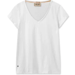 MOS MOSH Tulli V-ss Basic Tee White