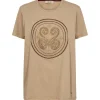 MOS MOSH Zano O-SS Embroidery Tee Sesame