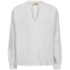 MOS MOSH Zeina Linen Blouse White