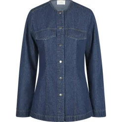 NEO NOIR Annie Denim Blouse Dark Blue