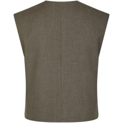 NEO NOIR Birtha Waistcoat Brown Melange