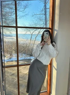 NEO NOIR Bovary Skirt Warm Grey