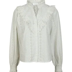 NEO NOIR Degas Embroidery Blouse Off White