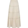NEO NOIR Felicia Voile Skirt Ivory