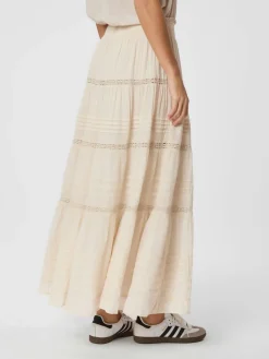 NEO NOIR Felicia Voile Skirt Ivory