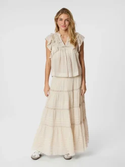 NEO NOIR Felicia Voile Skirt Ivory