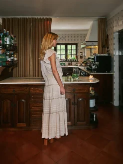 NEO NOIR Felicia Voile Skirt Ivory