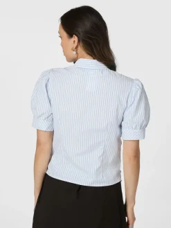 NEO NOIR Frannie Stripe Shirt Light Blue