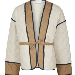NEO NOIR Gerdi Solid Quilt Jacket Creme