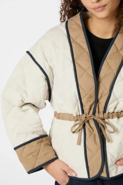 NEO NOIR Gerdi Solid Quilt Jacket Creme