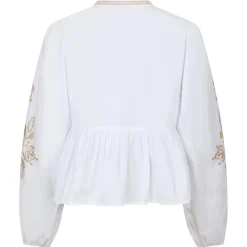 NEO NOIR Ginia Emb Blouse Off White