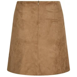 NEO NOIR Hemie Faux Suede Skirt Cognac
