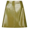NEO NOIR Hemie Patent Skirt Olive