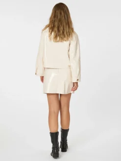 NEO NOIR Hemine Patent Skirt Creme