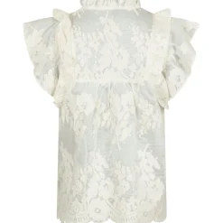 NEO NOIR Jayla Big Embroidery Top Off White