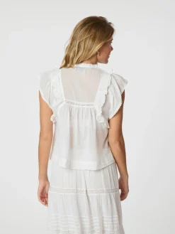 NEO NOIR Jayla S Voile Top White
