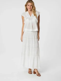 NEO NOIR Jayla S Voile Top White