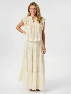 NEO NOIR Jayla Voile Top Light Yellow