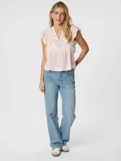 NEO NOIR Jayla Voile Top Light Pink