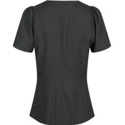 NEO NOIR Jules Pinstripe Blouse Antracit