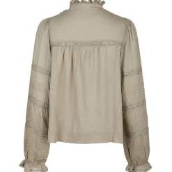 NEO NOIR Lyla S Voile Blouse Smoke Green