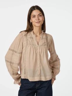 NEO NOIR Lyla Volie Blouse Toffee