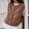 NEO NOIR Mariko Teddy Vest Taupe