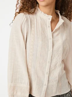 NEO NOIR Marlowe Deco Blouse Ivory