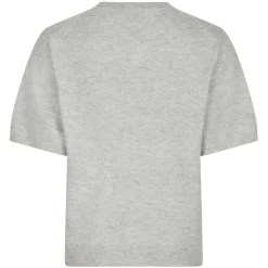 NEO NOIR Missy Knit Tee Light Grey Melange