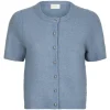 NEO NOIR Mitta Knit Cardigan Smoke Blue