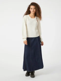 NEO NOIR Raya Denim Skirt Dark Blue