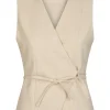 NEO NOIR Samara Melange Waistcoat Beige