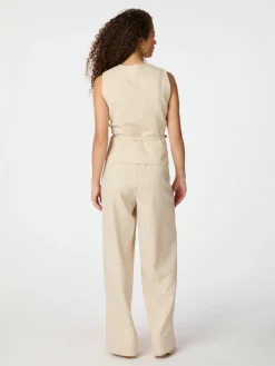 NEO NOIR Samara Melange Waistcoat Beige