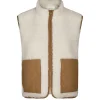 NEO NOIR Scout Teddy Waistcoat Off White