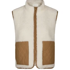 NEO NOIR Scout Teddy Waistcoat Off White