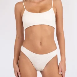 NEO NOIR Skin Sand Crepe Bikini Brief Ivory