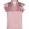NEO NOIR Stella Heavy Blouse Evening Rose