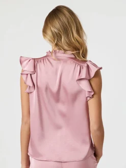 NEO NOIR Stella Heavy Blouse Evening Rose