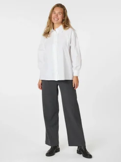 NEO NOIR Tilly C Poplin Shirt White
