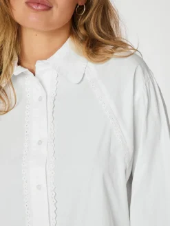 NEO NOIR Tilly C Poplin Shirt White