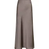 NEO NOIR Vicky Heavy Sateen Skirt Warm Grey