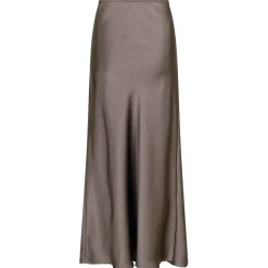 NEO NOIR Vicky Heavy Sateen Skirt Warm Grey