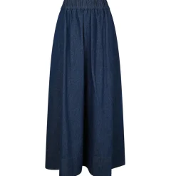 NEO NOIR Yara Denim Long Skirt Denim Dark Blue