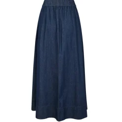 NEO NOIR Yara Denim Long Skirt Denim Dark Blue