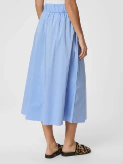 NEO NOIR Yara Poplin Skirt Sky Blue