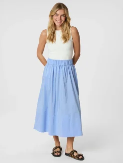 NEO NOIR Yara Poplin Skirt Sky Blue