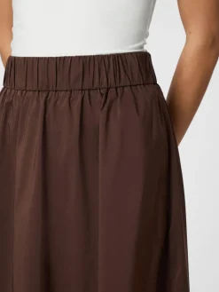 NEO NOIR Yara Poplin Skir Dark Brown