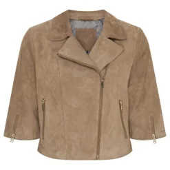 NOTYZ Furst Crooed Suede Jacket Dark Stone