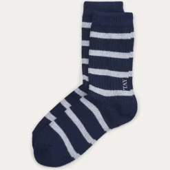 O'TAY Striped Socks Navy/Off White Onesize