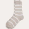 O'TAY Striped Socks Sand/Off White Onesize